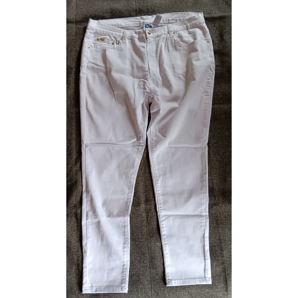 Pants 16W New Womans Diane Gilman White Denim Jeans